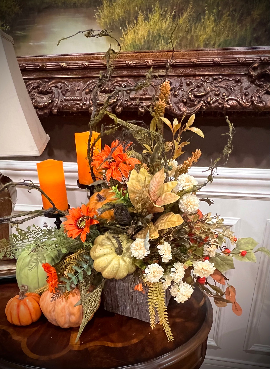 FINISHED Orange Sunflower Marigold ARRANGEMENT