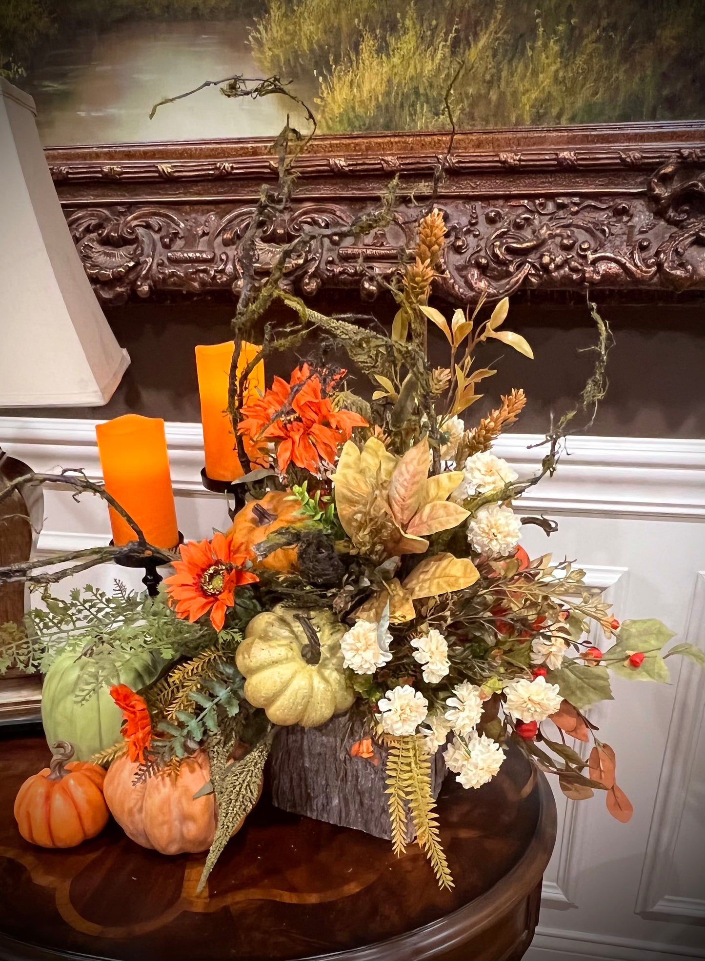 FINISHED Orange Sunflower Marigold ARRANGEMENT