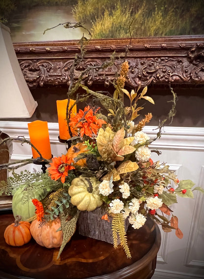 FINISHED Orange Sunflower Marigold ARRANGEMENT