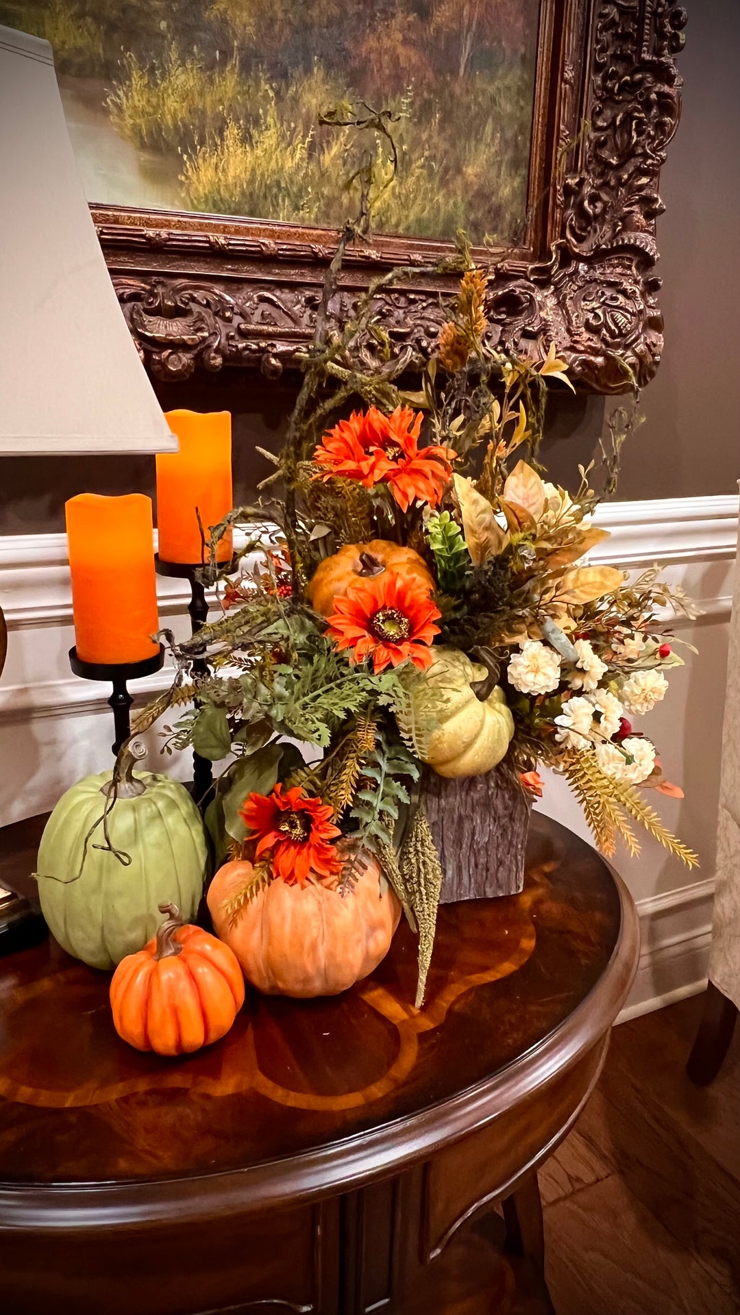 FINISHED Orange Sunflower Marigold ARRANGEMENT