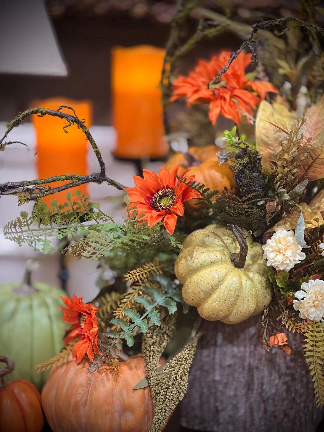 FINISHED Orange Sunflower Marigold ARRANGEMENT