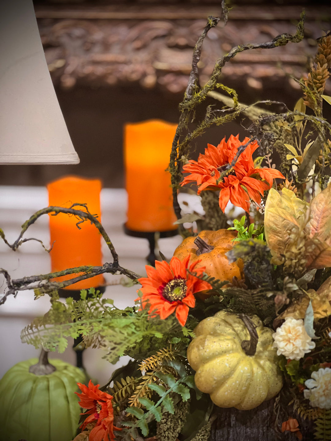 FINISHED Orange Sunflower Marigold ARRANGEMENT