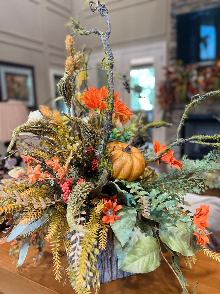 FINISHED Orange Sunflower Marigold ARRANGEMENT