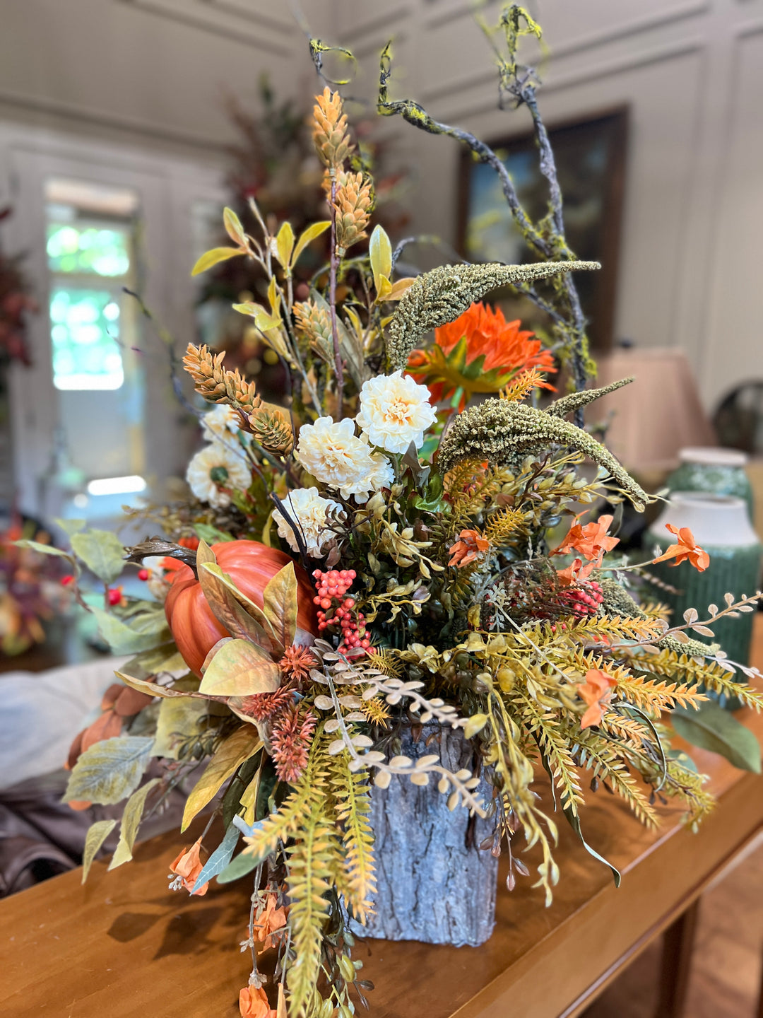 FINISHED Orange Sunflower Marigold ARRANGEMENT