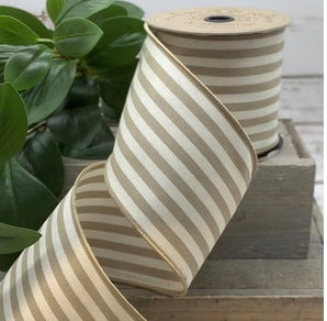 4inx10yd Dstevens Canvas Stripe IVORY/KHAKI