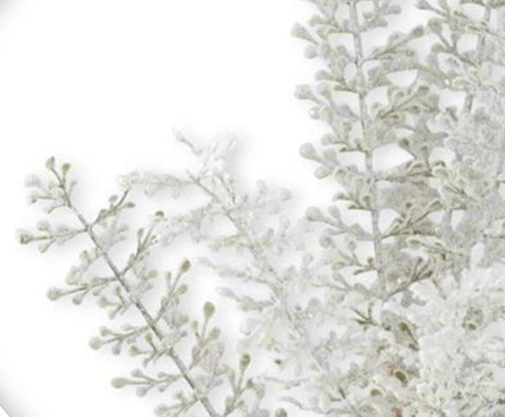 28in Snowy Green Leaf Stem