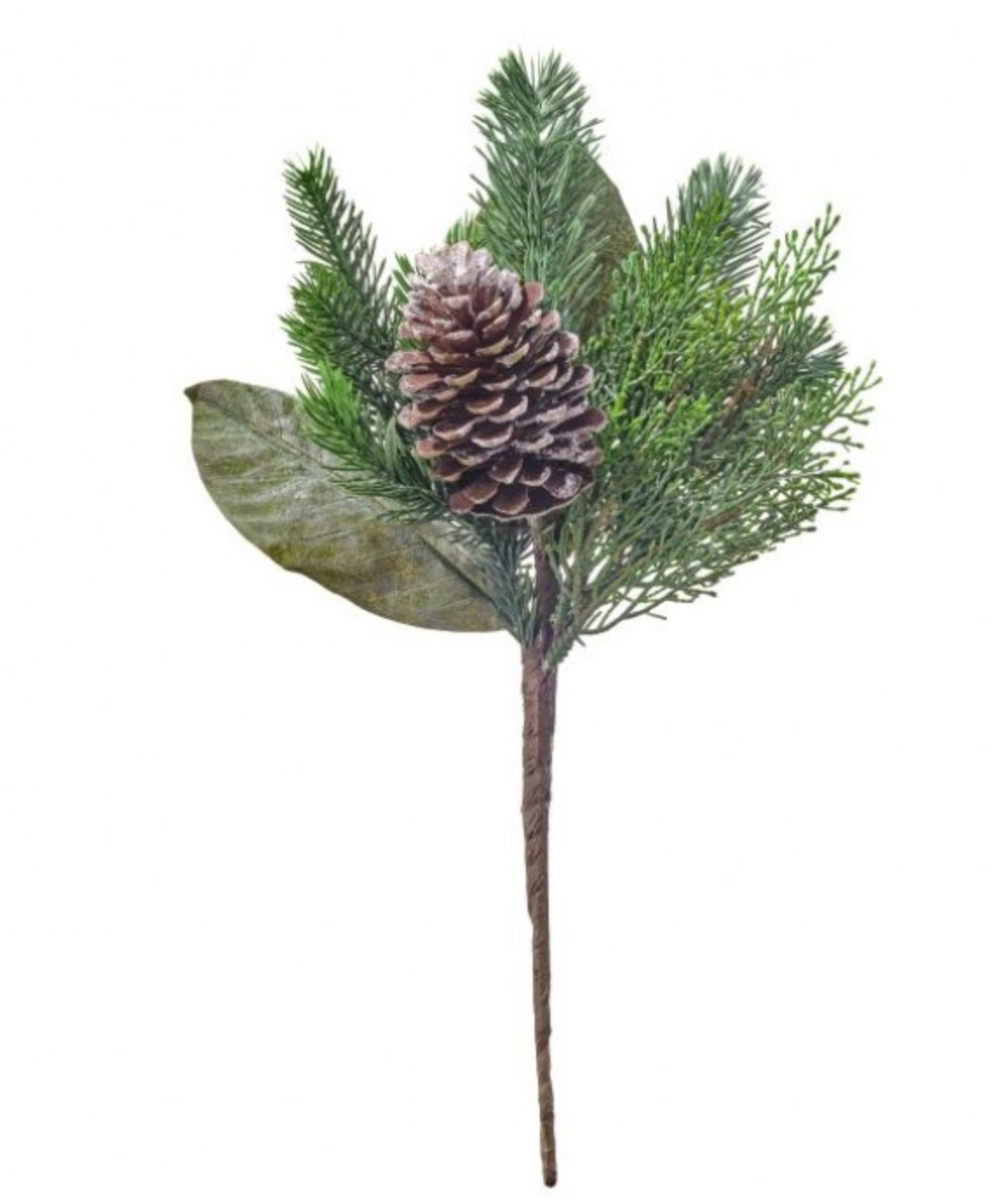 18in UV Mix Ice Pine Magnolia and Cone - Premium Greenery for Wreaths and Home Decor Regency