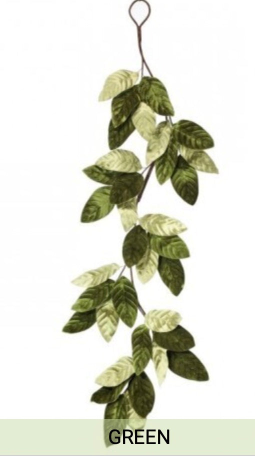 48in Velvet Magnolia Leaf GARLAND