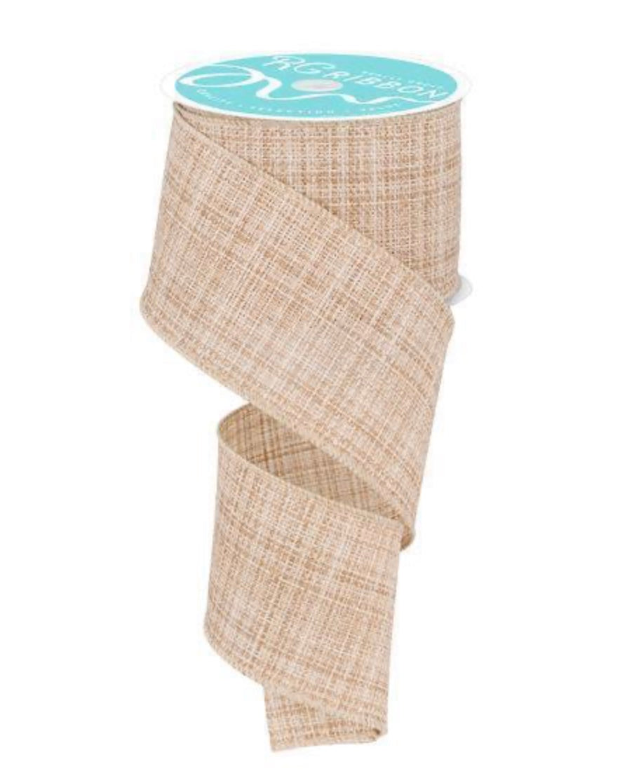 1.5inx10yd Cross Check BEIGE Ribbon