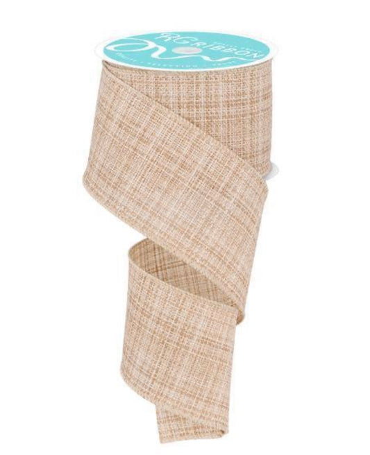 1.5inx10yd Cross Check BEIGE Ribbon