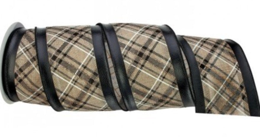 4inx10yd Highlands Plaid BLK/GO/WH