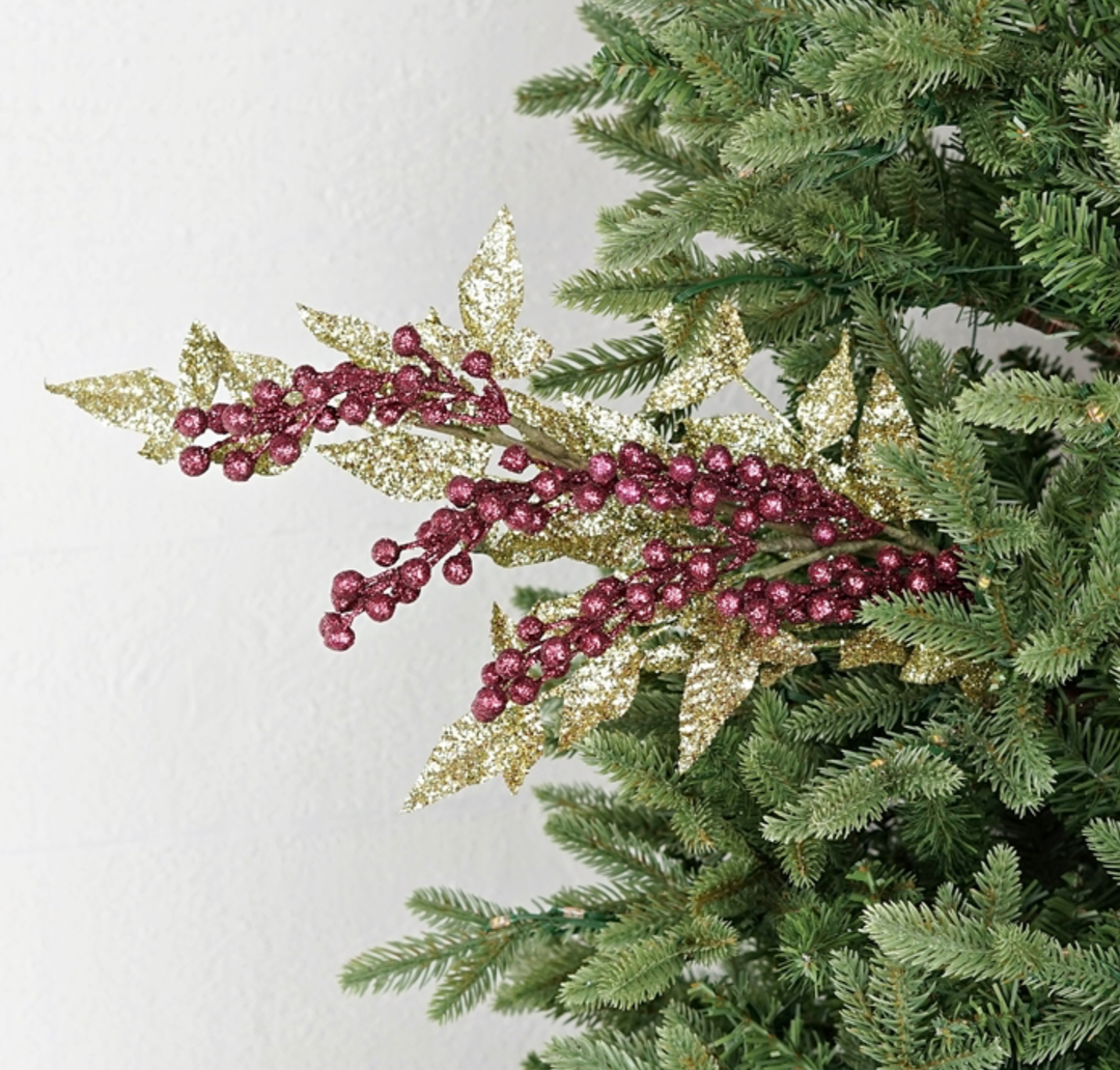 25in Glitter Grape Berry BURG/GOLD