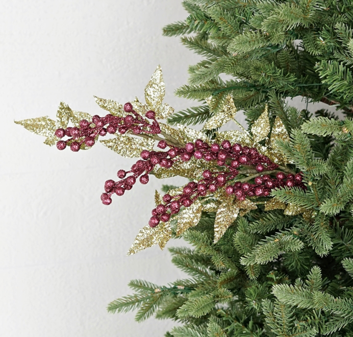 25in Glitter Grape Berry BURG/GOLD