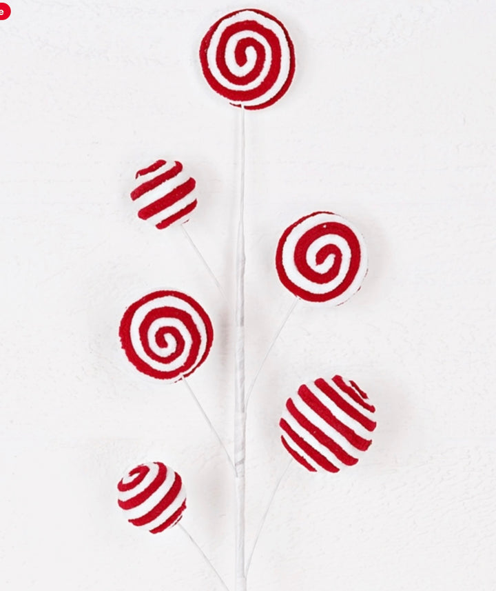 23in Peppermint Ball & Lollipops
