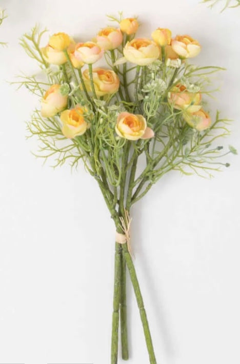 15in Ranunculus Bush YELLOW