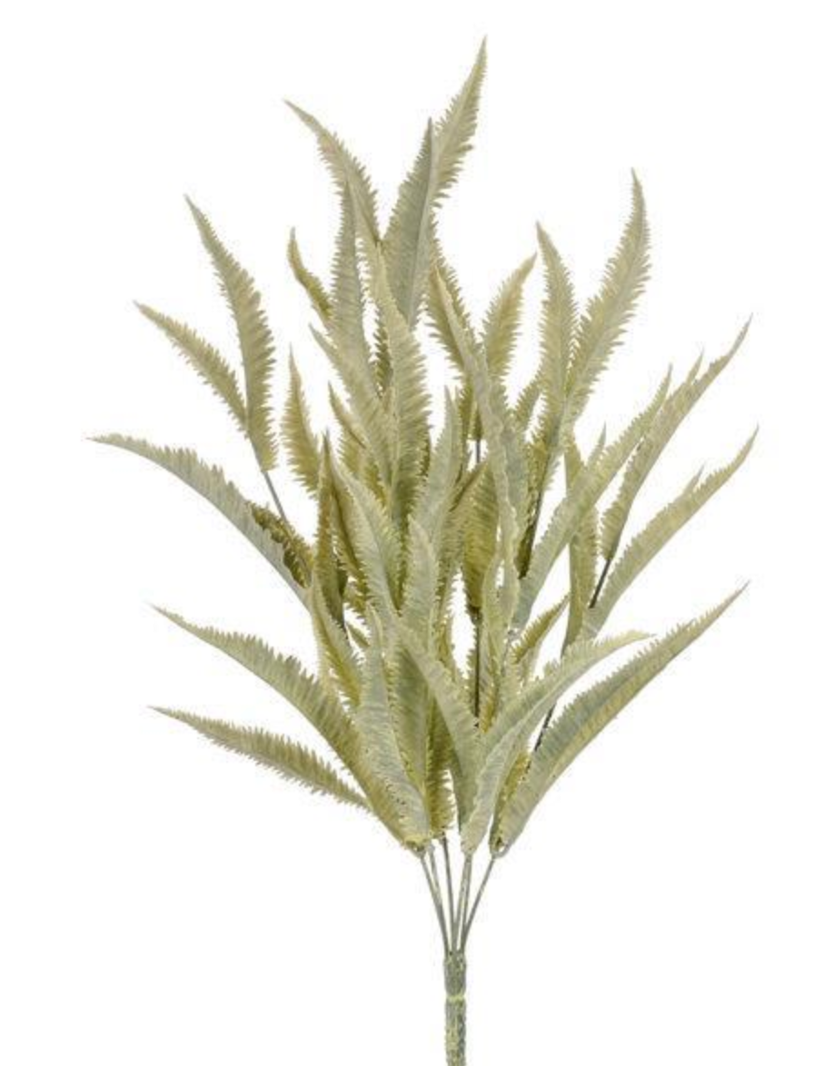 22in Grey Green Mini Fern x 7 - Premium Artificial Greenery for Wreaths, Arrangements & Home Decor