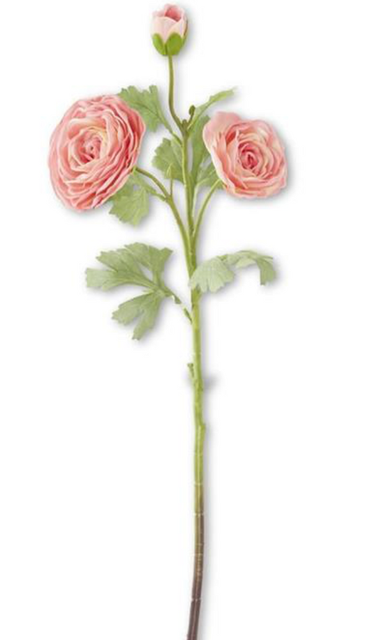 25in Real Touch Pink Triple Ranunculus