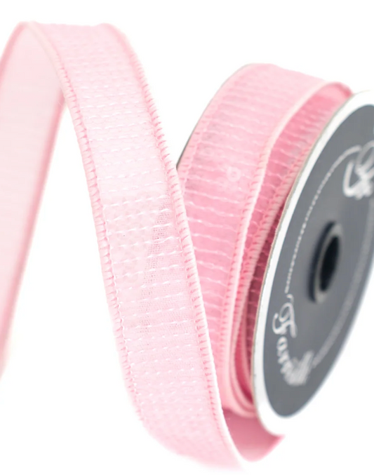 1inx10yd Farrisilk Lt Pink Dashing Dots ribbon