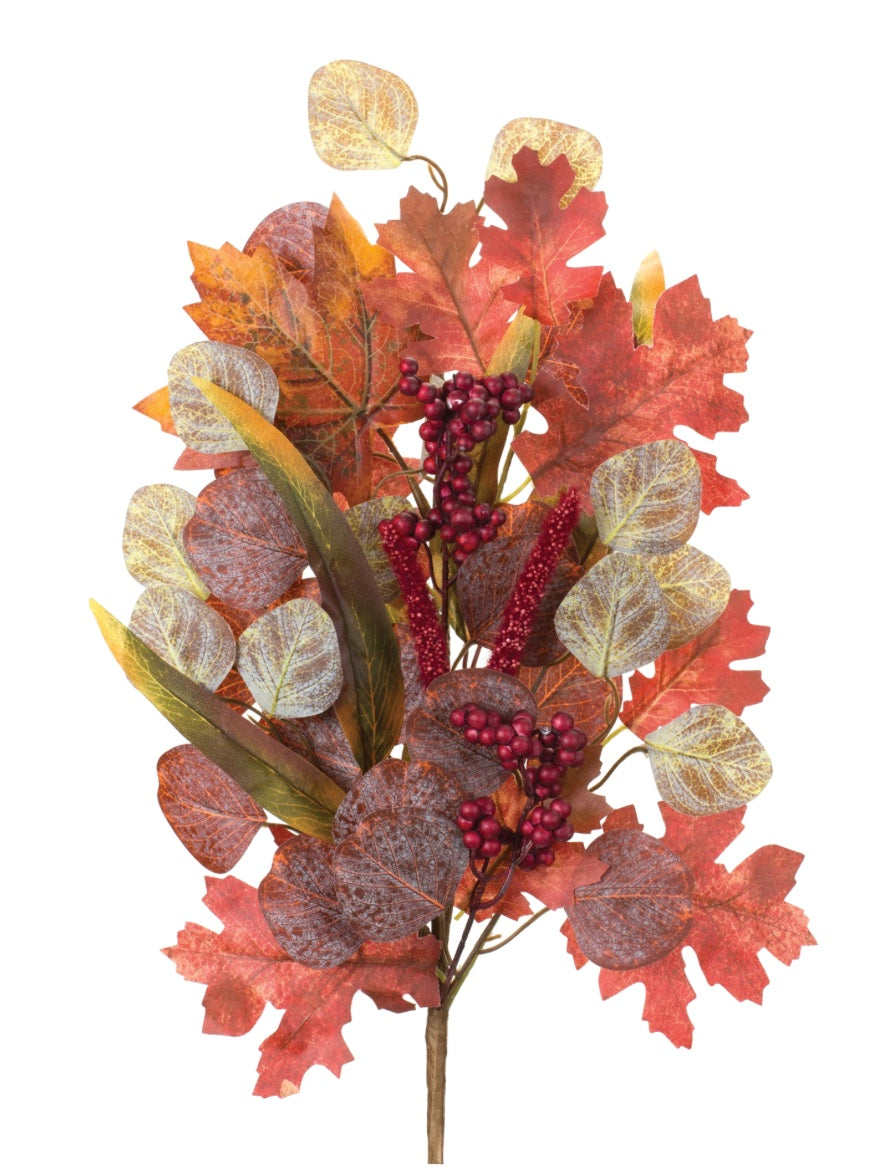 28in Fall Mixed Leaves/Berries