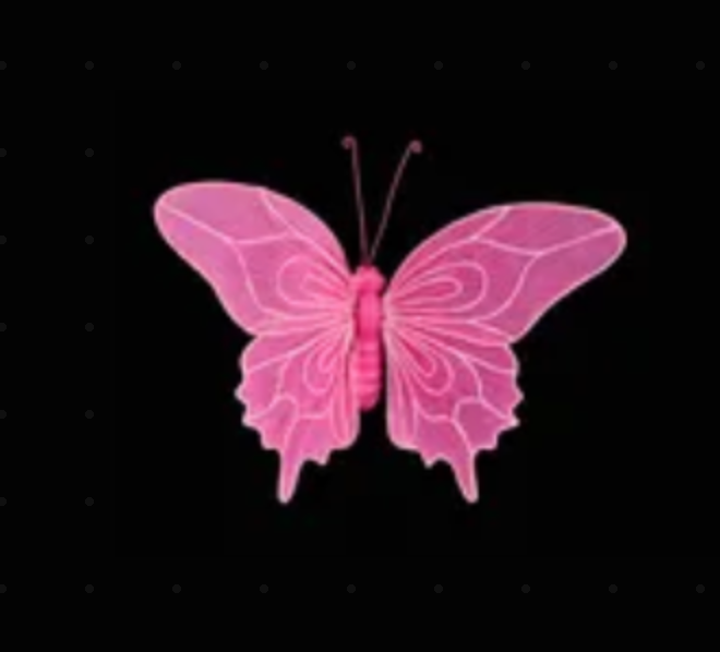 ONE 15inx10in Pink Butterfly