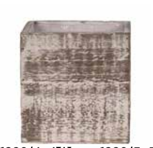 4in Wood Cube Container WHITE