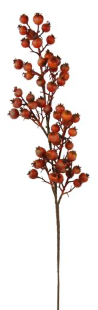 28in Orange Berry Spray - Premium Greenery for Wreaths and Home Decor