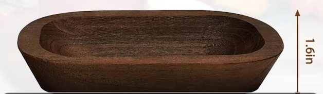 9.5inx5.5in Wood Dough Bowl Design Base