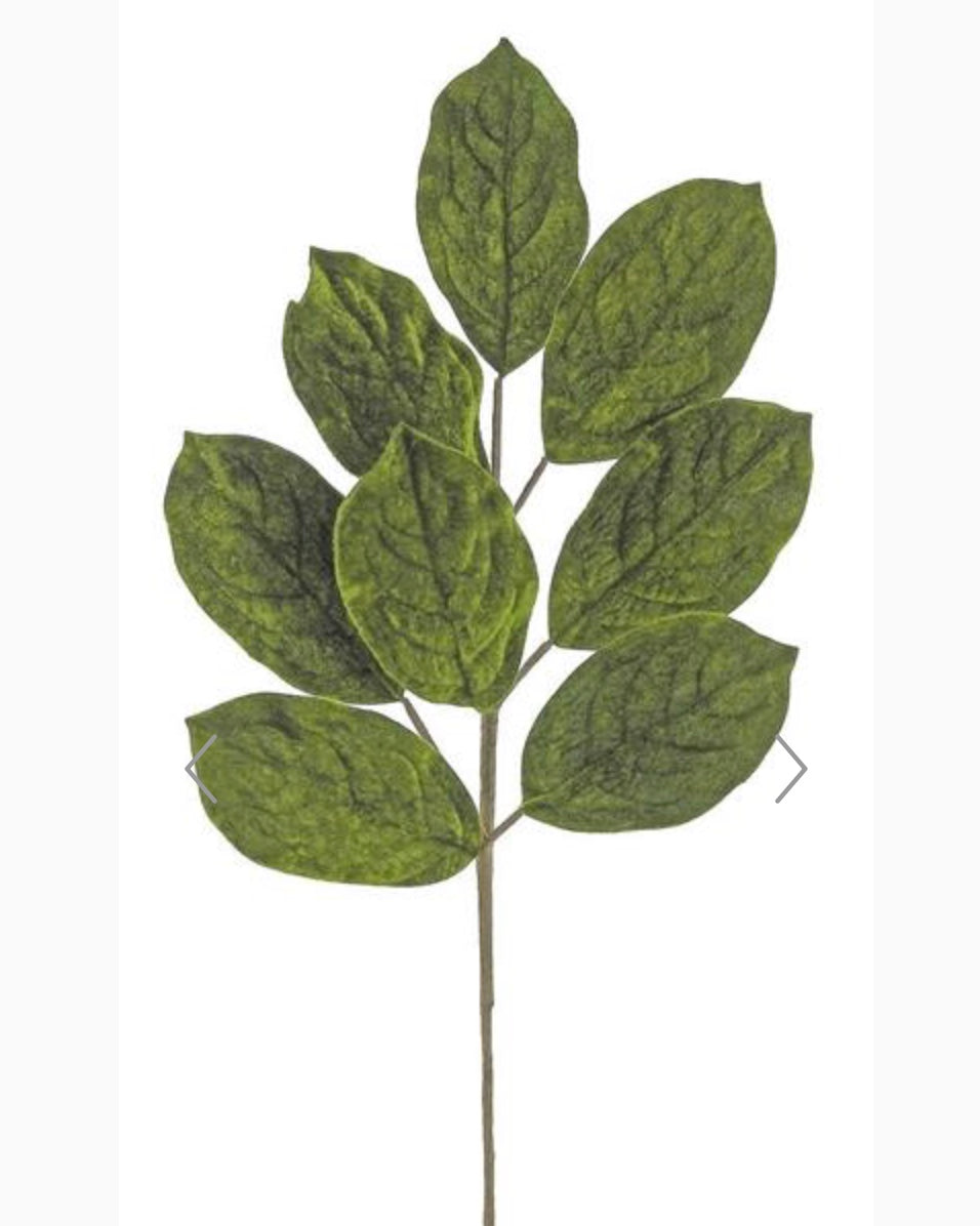 27in Velvet Magnolia Leaf x8 Select Artificial