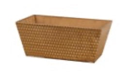 10.5in Rectangle Wood Container MED BROWN