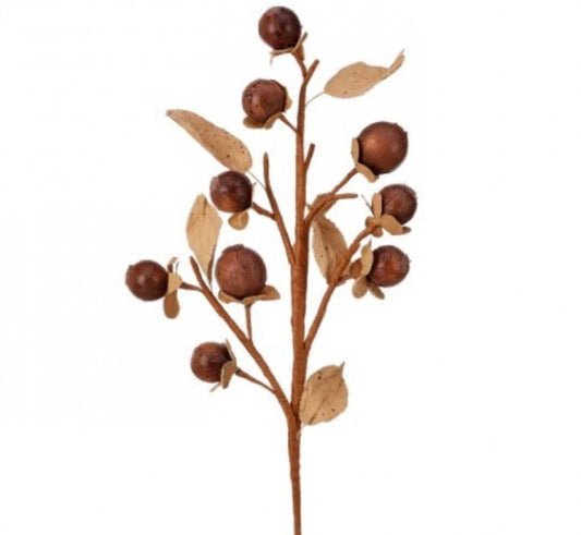 14in BROWN Berry & Leaf Select Artificial