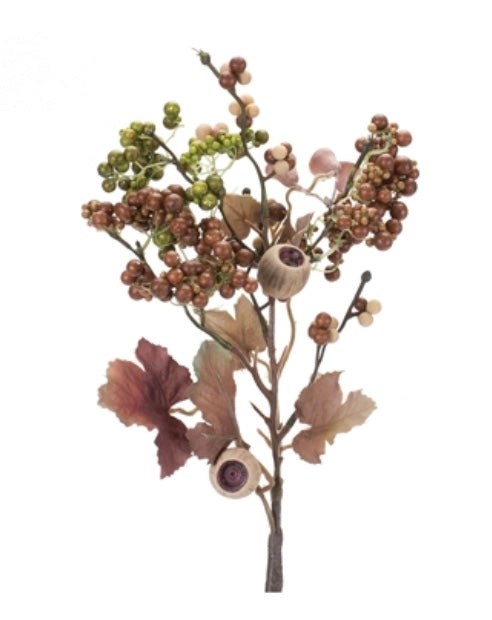 13in Berry & Pod Spray Melrose