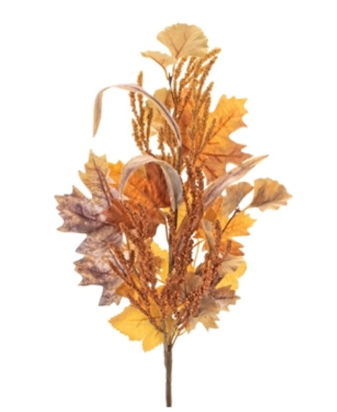 19in Mixed Maple Leaf Spray