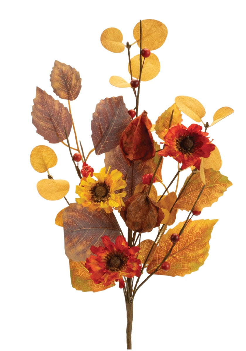 20in Mixed Fall Floral Spray
