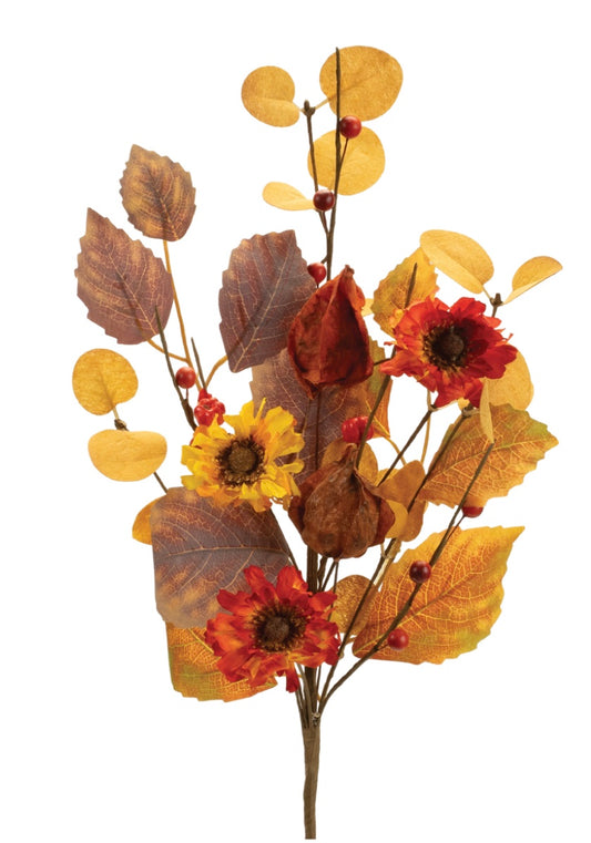 20in Mixed Fall Floral Spray