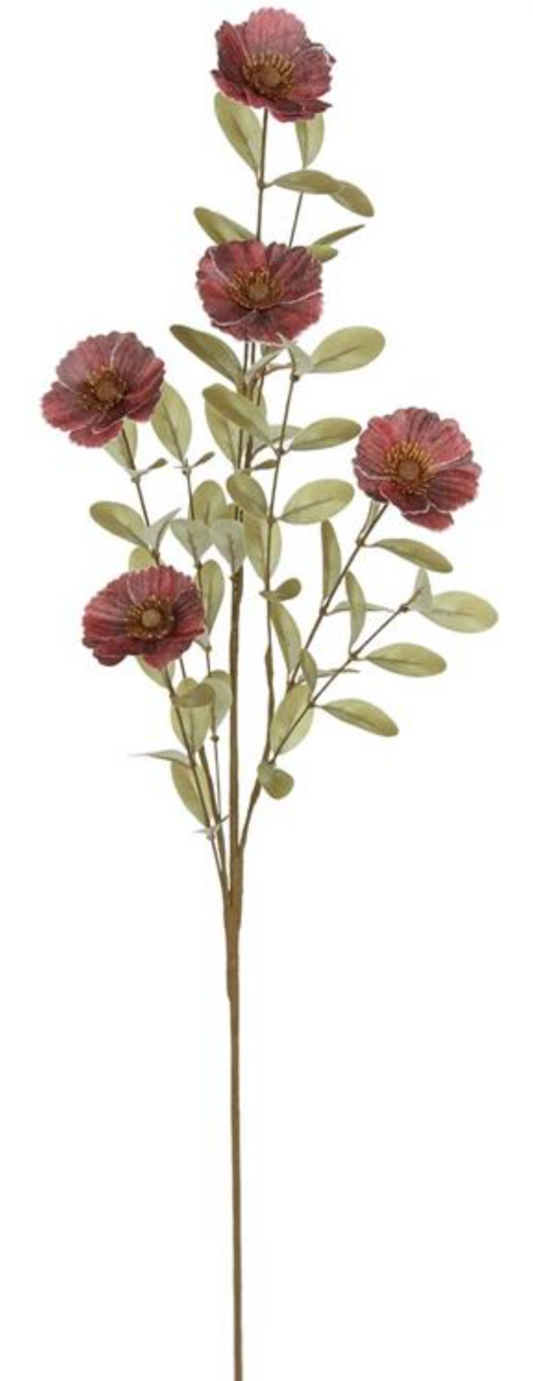 35in Burgundy Fall Cosmos Spray Select Artificial