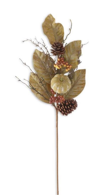27in Magnolia Pumpkin Cones Berries