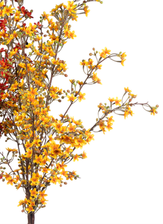 34in Premium Amber Gold Waxflower - Premium Floral for Wreaths, Arrangements and Home Decor CRI