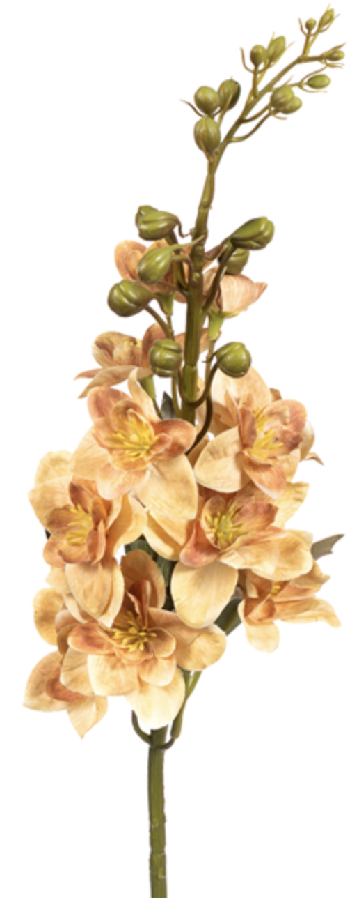26in Amber Delphinium - Premium Floral for Wreaths, Arrangements and Home Decor CRI
