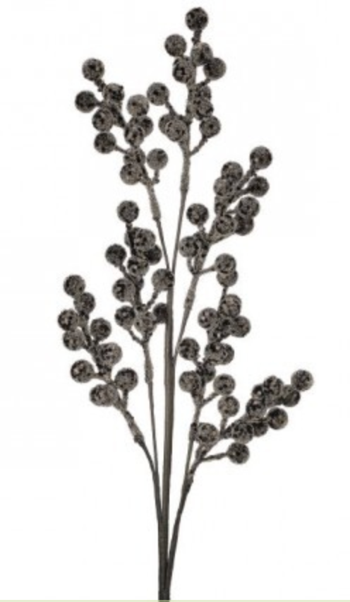 26in Glitter Midnight Blue Berry - Premium Artificial Greenery for Wreaths, Arrangement & Home Decor Regency