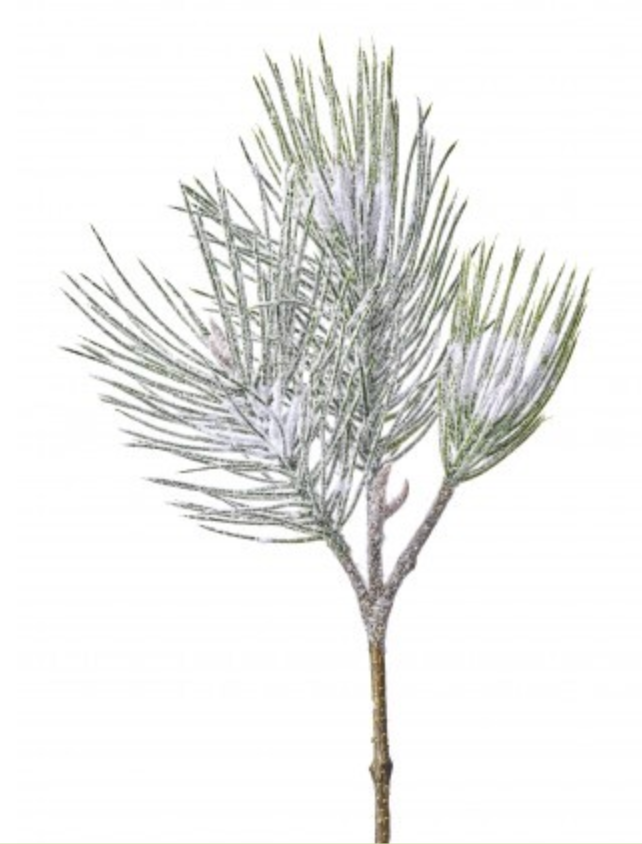 21in Frosted Bull Pine Pick - Premium Artificial Greenery for Wreaths, Arrangement & Home Decor Regency