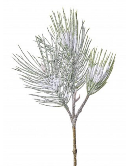 21in Frosted Bull Pine Pick - Premium Artificial Greenery for Wreaths, Arrangement & Home Decor Regency