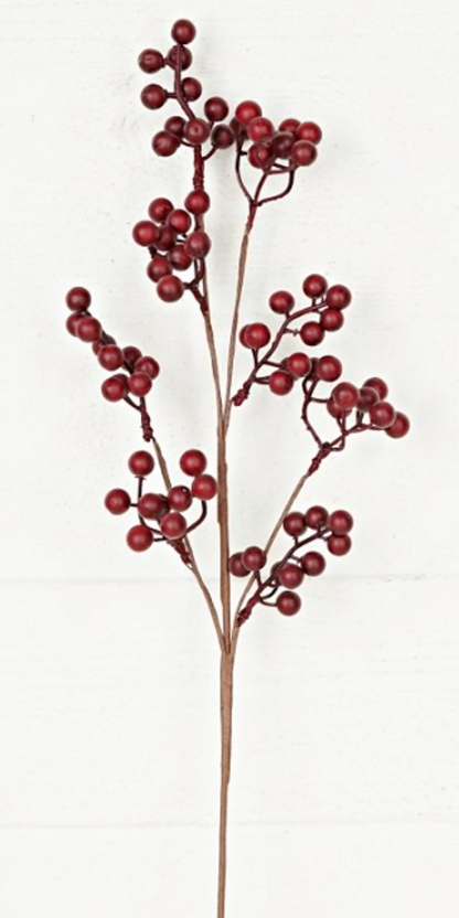 25in Burgundy Mountain Berry - Premium Greenery for Wreaths, Arrangements and Home Decor K&K