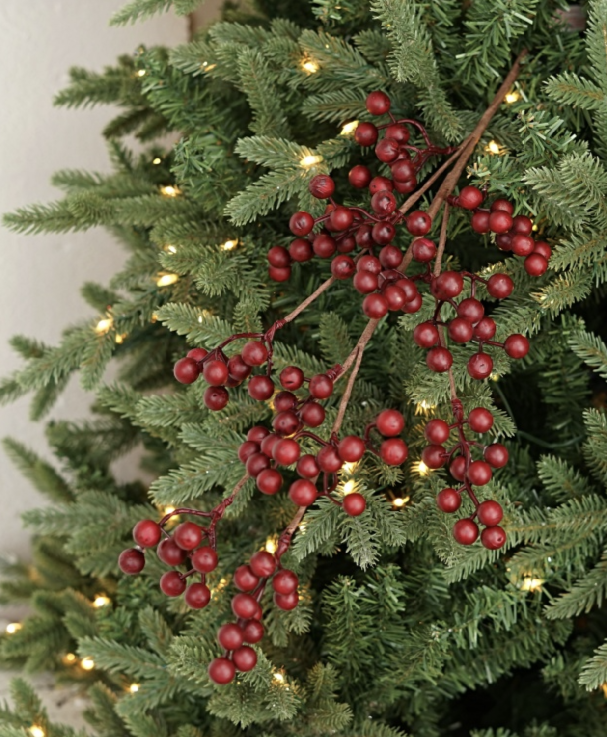 25in Burgundy Mountain Berry - Premium Greenery for Wreaths, Arrangements and Home Decor K&K