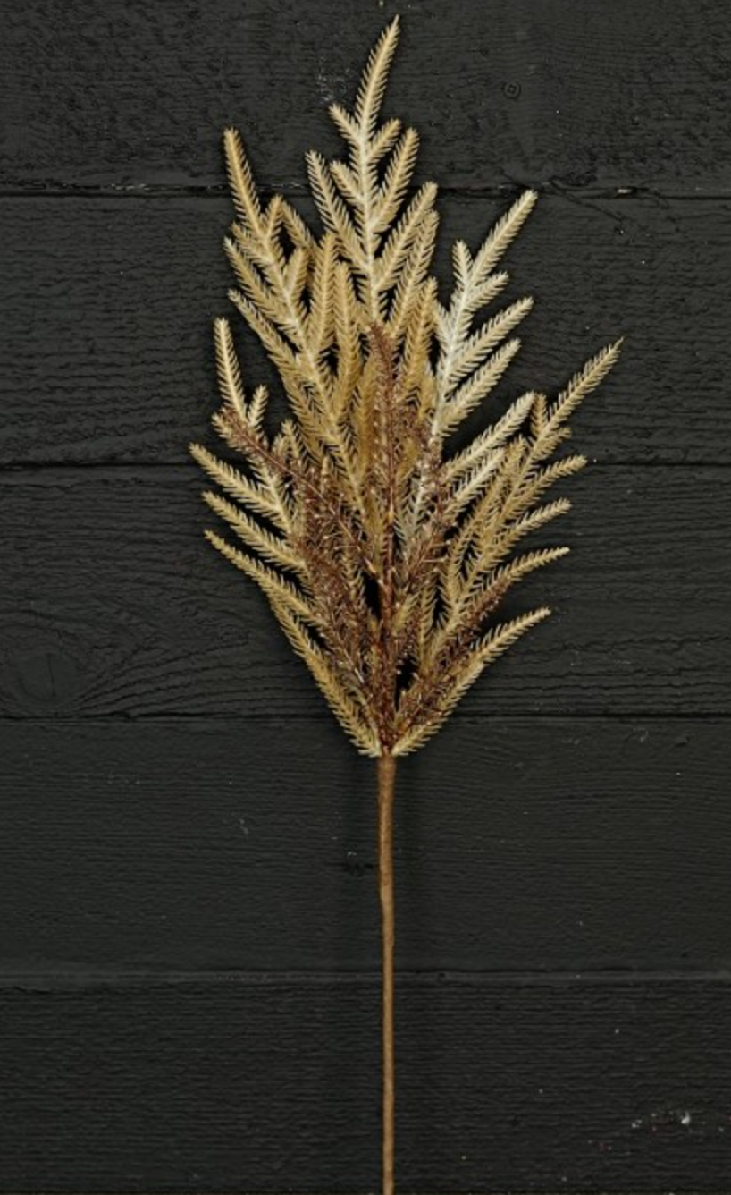 24in Beige Brown Soft Touch Norfolk Pine  - Premium Greenery for Wreaths, Arrangements and Home Decor Impressive