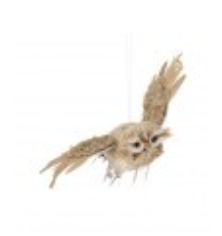12in Chalet Flying Owl - Premium Attachments for Wreaths, Arrangements and Home Decor Regency