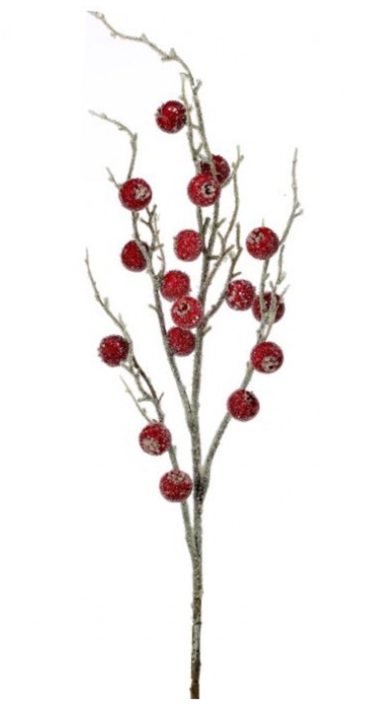 36in Iced Jumbo Berry Spray - Premium Greenery for Wreaths, Arrangements and Home Decor Regency