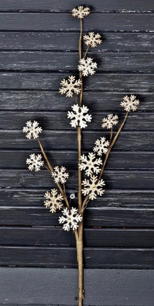 24in Glitter Vintage Snowflake Spray