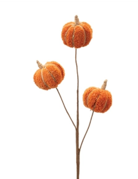 25in Yarn Pumpkin Spray Melrose