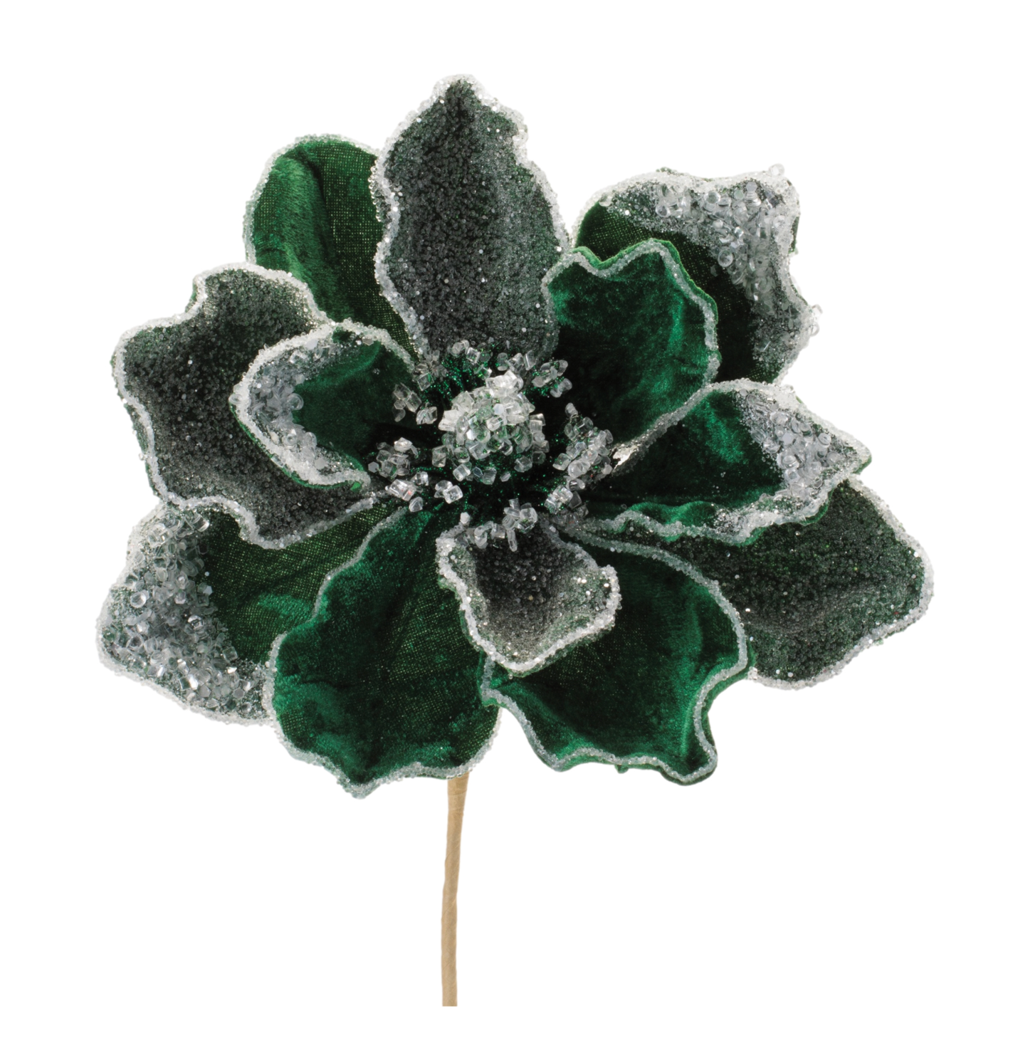 21in Iced Green Magnolia Bloom - Premium Floral for Wreaths, Arrangements and Home Decor Regency