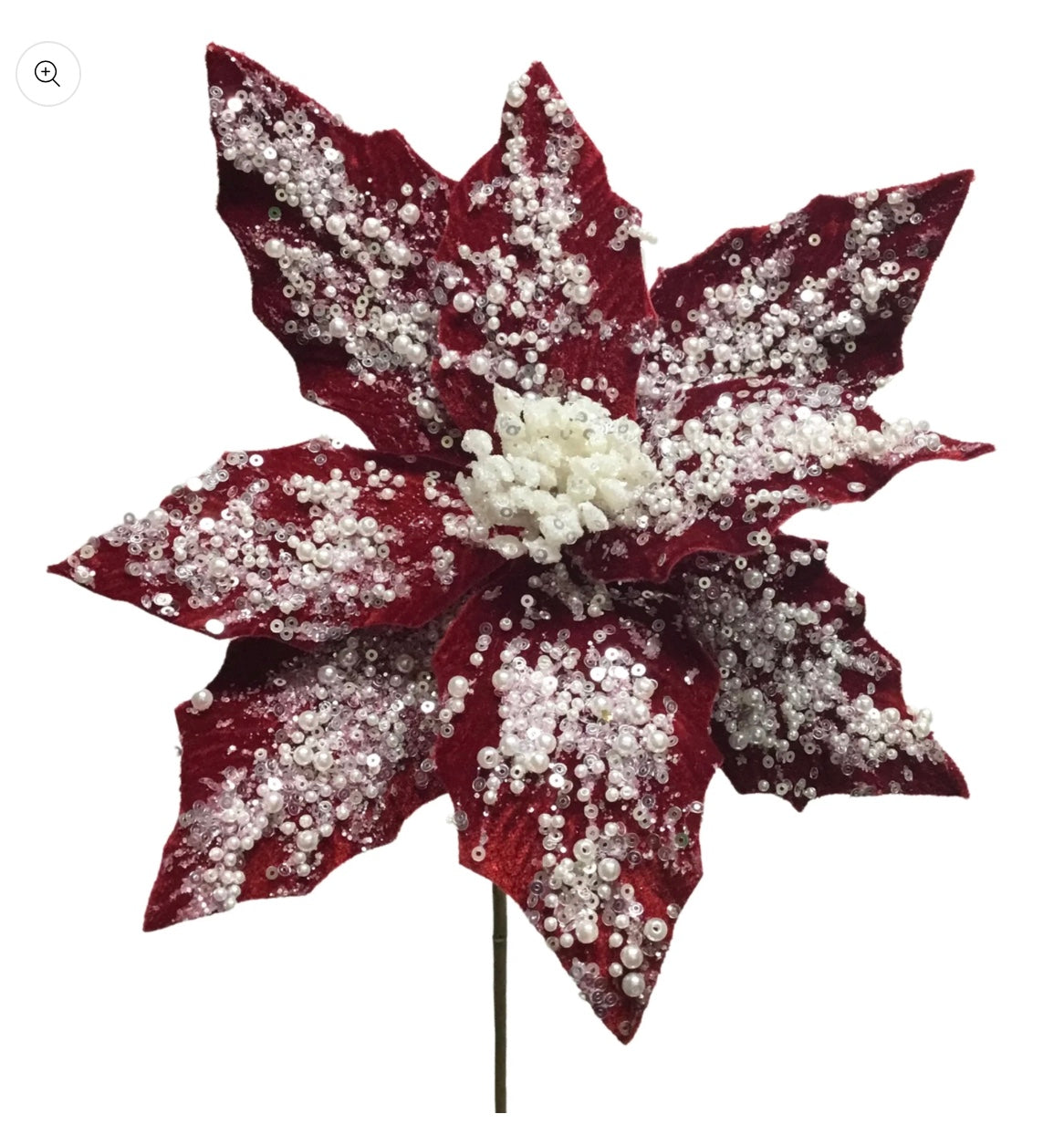 22in SANTA SUIT Pearl Poinsettia